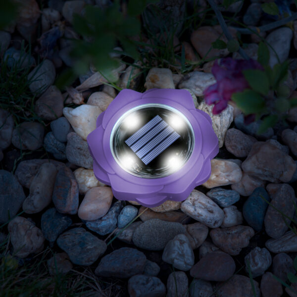 LED-es leszúrható szolár lámpa – lila – hidegfehér – 11,5 x 2,3 cm  11767C Szolárok