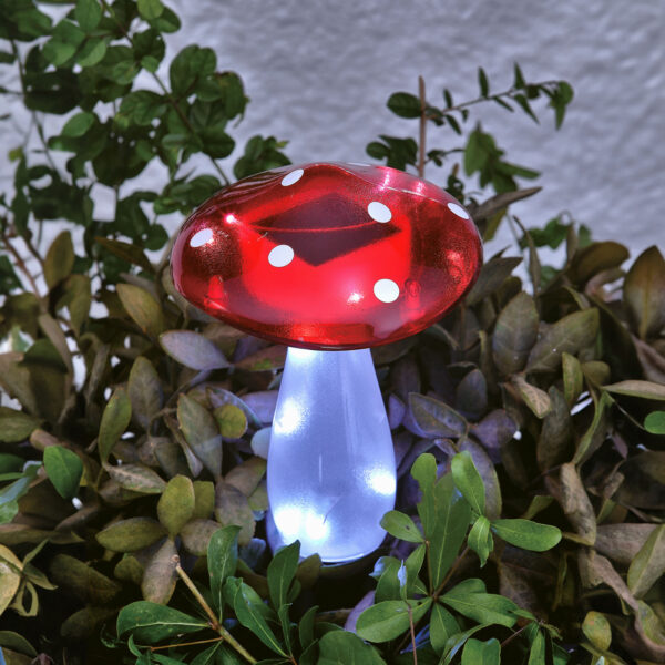 Leszúrható szolár gomba – 23,5 cm – 10 hidegfehér LED  11775 Szolárok