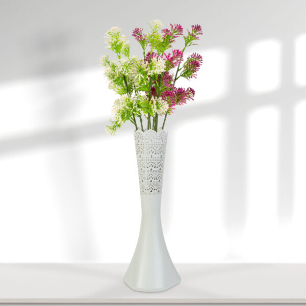 Váza – lézervágott – fehér – 40 cm  11876 Háztartási kisgépek