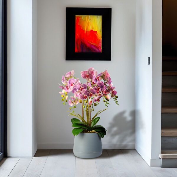 Műnövény dekoráció – orchidea – lila – 83 cm  11899A Háztartási kisgépek
