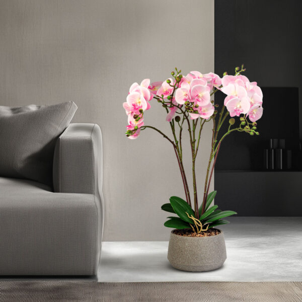 Műnövény dekoráció – orchidea – rózsaszín – 58 cm  11900A Háztartási kisgépek