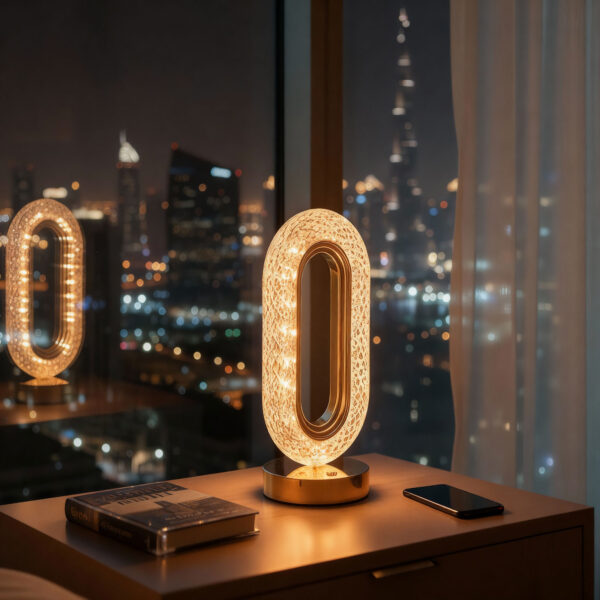 Asztali lámpa – arany – állítható színhőmérséklet, fényerő – akkumulátoros – USB  12504 Egyéb világítás