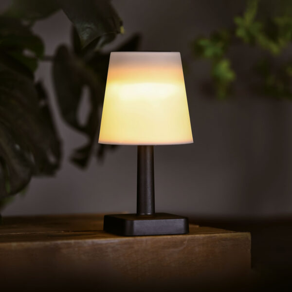 Szolár asztali lámpa – fehér – melegfehér LED – műanyag – 23 x 12 cm  13006 Szolár