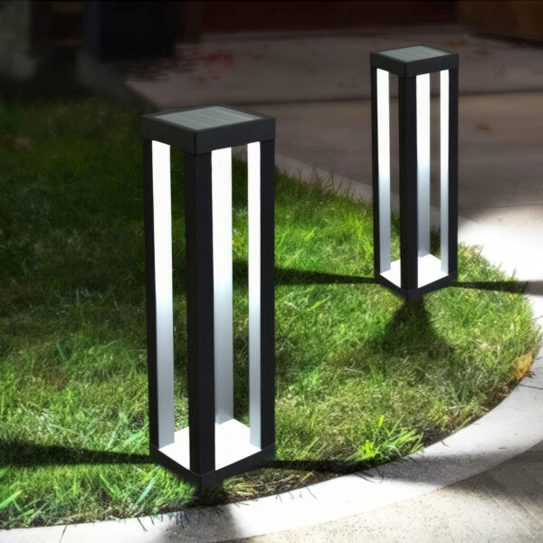 Leszúrható szolár lámpa – 1 melegfehér SMD LED – 10,5 x 10,5 x 46 cm  13013 Szolár