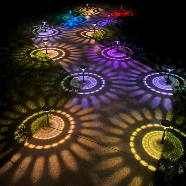 Leszúrható szolár lámpa – 1 + 1 melegfehér / RGB SMD LED – fekete – 53 x 11,4 cm  13015 Szolár