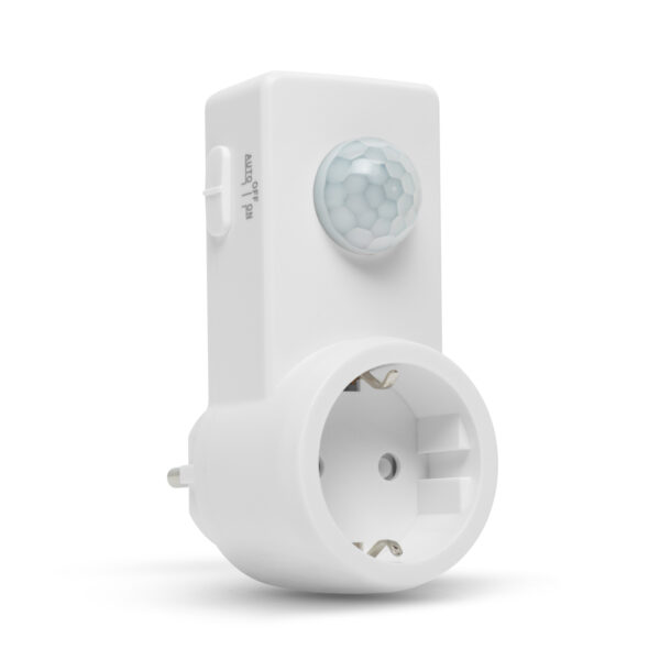Mozgásérzékelő konnektor – 120° – max 10 m – max 1200W – IP20 – fehér  18697 Egyéb világítás