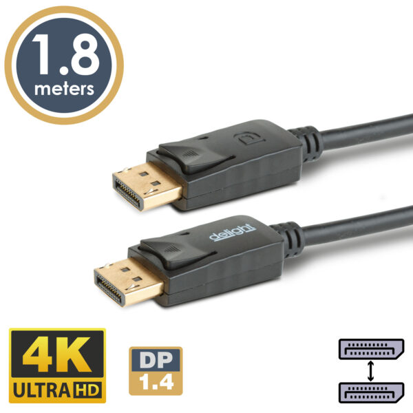 DisplayPort – HDMI kábel – 1.4 – 4K – 1,8 m  20334 TV és multimédia