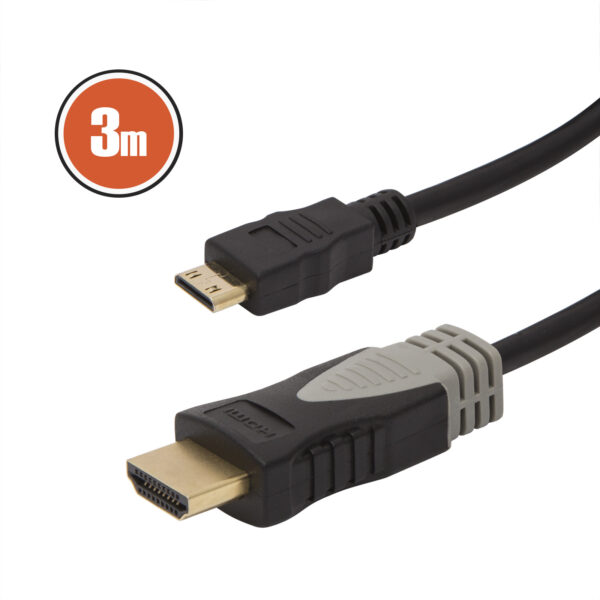 Mini HDMI kábel • 3 m  20426 Szerelt vezetékek