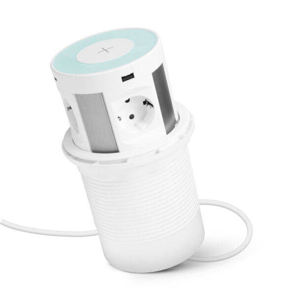 Elosztó – rejtett, 3-as + USB-A + Type-C – fekete  20433BK Elosztók és hosszabbítók