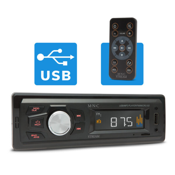 MP3 lejátszó Bluetooth-szal, FM tunerrel és SD / MMC / USB olvasóval  39702 Autós hangtechnika