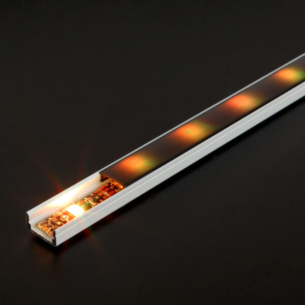 LED aluminium profil sín – 1000 x 17 x 8 mm – U profil – fehér  41010A1-WH LED tartozékok