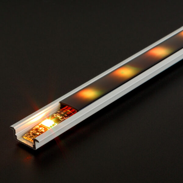 LED aluminium profil sín – 2000 x 23(17) x 8 mm – süllyeszthető U profil – fehér  41011A2-WH LED tartozékok