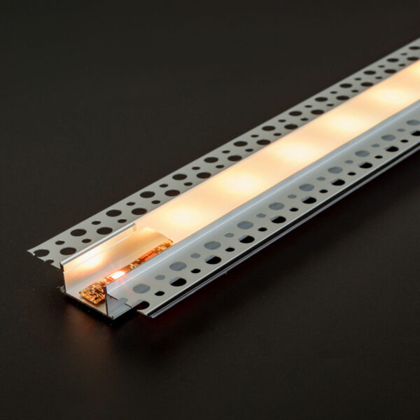 LED aluminium profil sín – vakolható, gipszkartonba süllyeszthető – 1000 x 58 x 13 mm  41026A1 LED tartozékok