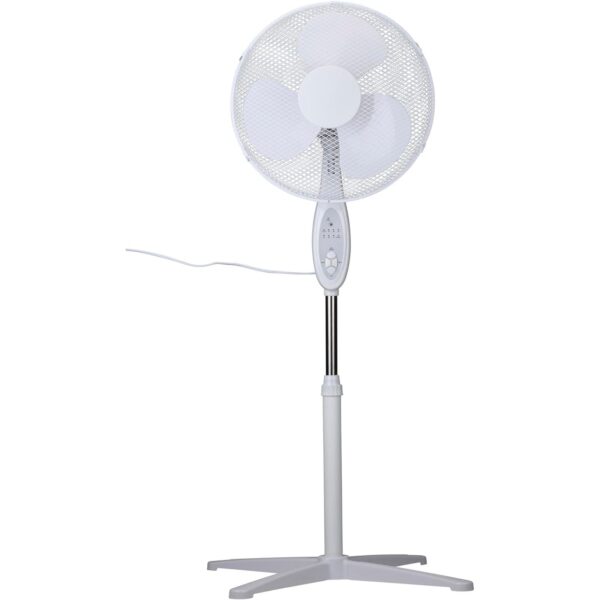Állóventilátor – 40 cm – 45W – 3 sebesség – oszcilláló – fehér – 220-240V AC  51101 Egyéb kert