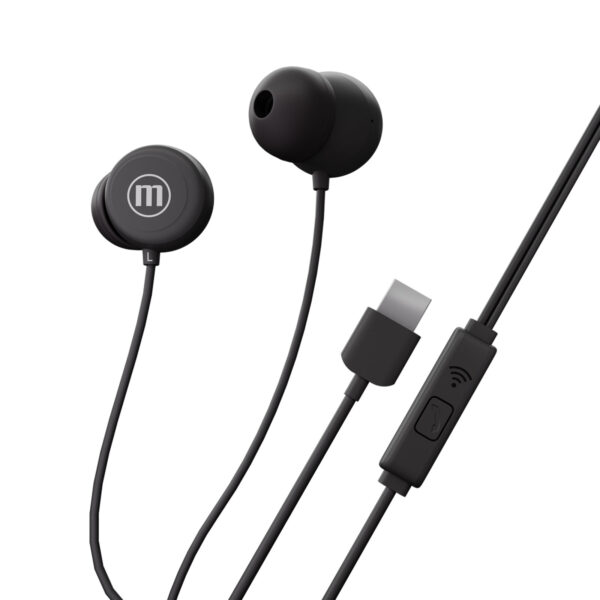 Maxell vezetékes fülhallgató – fekete – USB-C (INBAX)  52049 Fülhallgatók