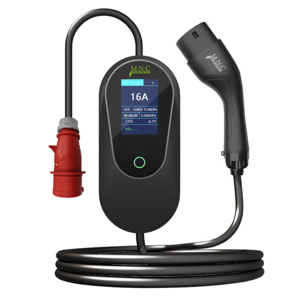 Elektromos autó töltőállomás táskával – EVSE Type2 – 5 m – max. 11 kW – 3 x 16A – 400V AC  54933 Autós kiegészítők
