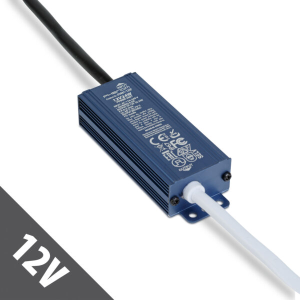 Hálózati stabilizált tápegység – 12V DC – 24W, 2A – IP67  55001-12IP Tápegység
