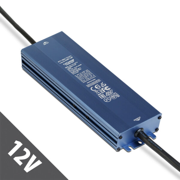 Hálózati stabilizált tápegység – 12V DC – 200W, 16,6A – IP67  55007-12IP Tápegység