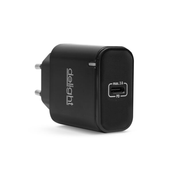 Adapter – Type-C – gyorstöltő, PD20W – fekete  55046BK Hálózati töltők
