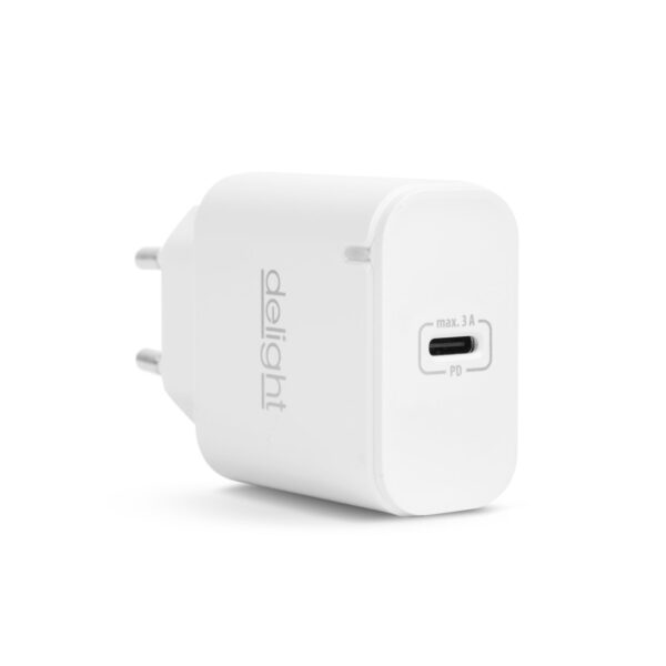 Adapter – Type-C – gyorstöltő, PD20W – fehér  55046WH USB töltők