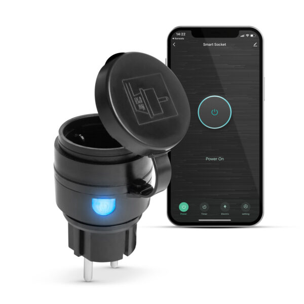 Smart Wi-Fi-s, kültéri konnektor dugalj – IPX4 – Amazon Alexa, Google Home, Siri, IFTTT  55380 Egyéb