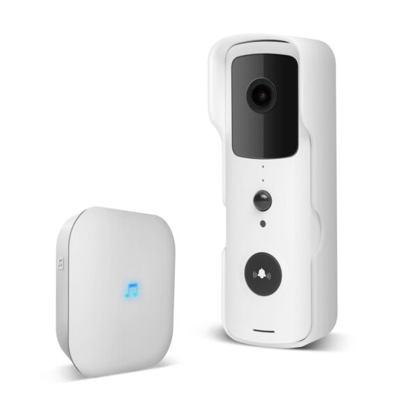 Smart Wi-Fi-s videó kaputelefon szett – akkumulátoros – MicroSD, FHD, PIR – fehér  55386WH Egyéb