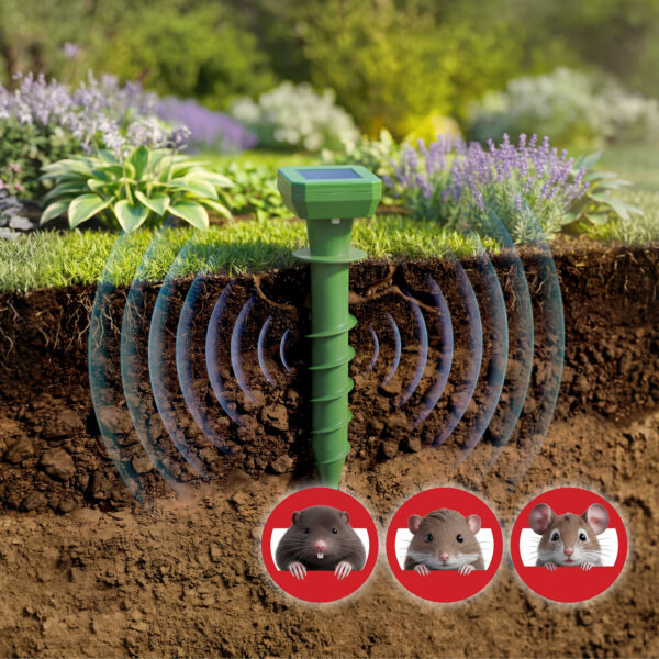 Leszúrható szolár kártevőriasztó – 80 mAh – 500 m2 – IP44 55636 Rovar- és rágcsálóriasztás Leszúrható szolár kártevőriasztó – 80 mAh – 500 m2 – IP44 55636 Rovar- és rágcsálóriasztás