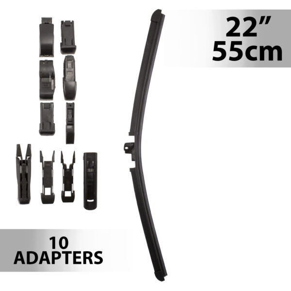 Ablaktörlő 22″/55 cm – 10 db adapterrel  55742N Egyéb