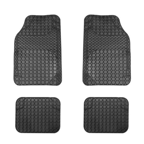 Univerzális textil autószőnyeg szett – 64 x 44 cm / 44 x 29 cm – fekete, szürke  55834C Egyéb
