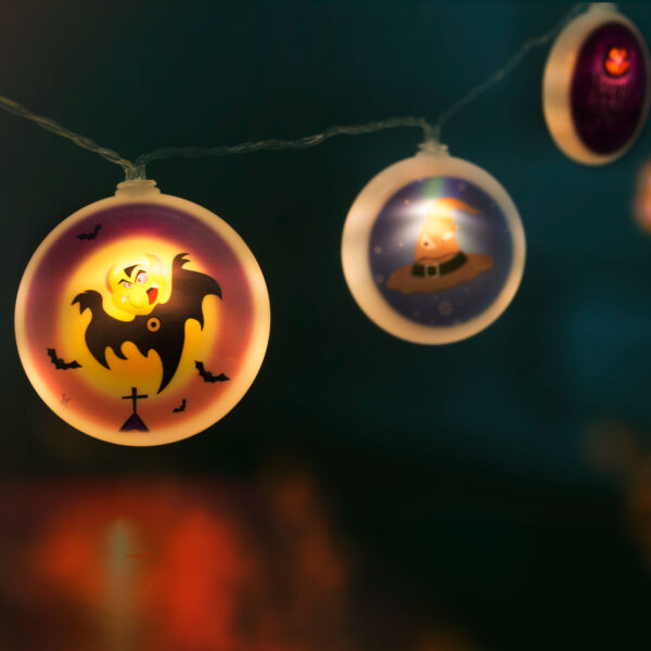 Halloween-i LED-es fényfüzér korongok  56522 Egyéb