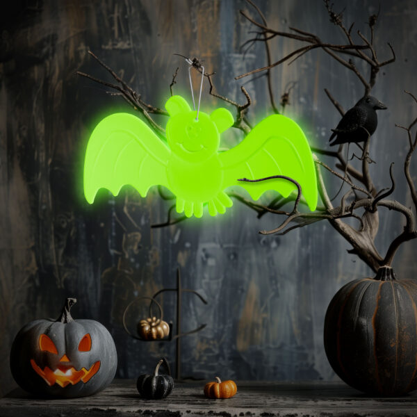 Halloween-i foszforeszkáló dekoráció – denevér – 20 x 10 cm  56544A Egyéb