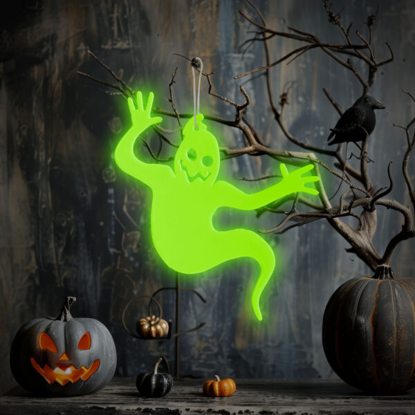 Halloween-i foszforeszkáló dekoráció – denevér – 20 x 10 cm  56544A Egyéb
