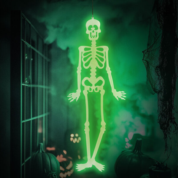 Halloween-i foszforeszkáló dekoráció – csontváz – 90 x 40 cm  56545B Egyéb
