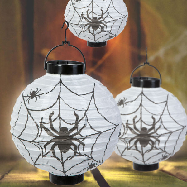 Lampion – LED-es pókháló – 2 x AAA – 20 cm  56550B Egyéb