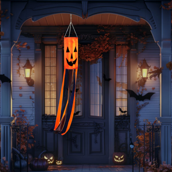 Halloween-i LED-es gyertya – szellem – 4 színű LED – 12 x 4,5 x 3 cm  56551 Egyéb