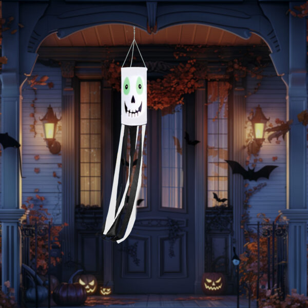 Halloween-i szélzsák dekoráció – szellem – fehér – 122 cm  56552B Egyéb