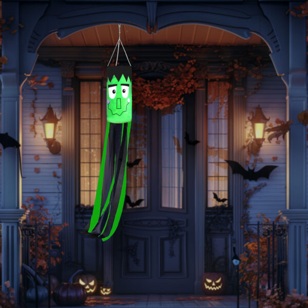 Halloween-i szélzsák dekoráció – Frankenstein – zöld – 122 cm  56552C Egyéb