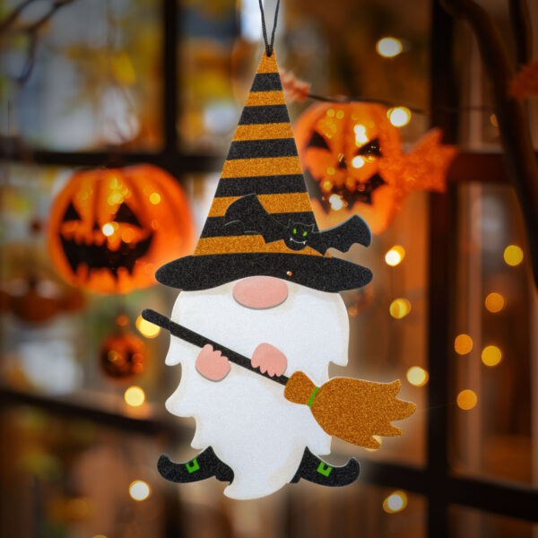 Halloween-i dekoráció – szellem – akasztható – filc – 37 x 34 cm  56555C Egyéb