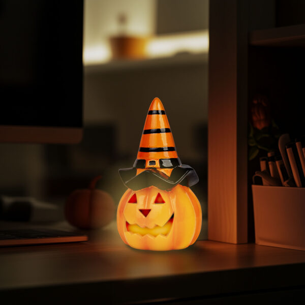 Halloween-i LED-es tök – 2 x LR44 – 6,5 x 11 cm  56565 Egyéb
