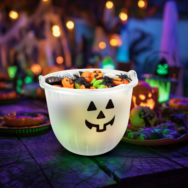 Halloween-i dekoráció – vödör – 2 féle – 20 x 16 cm  56577 Egyéb