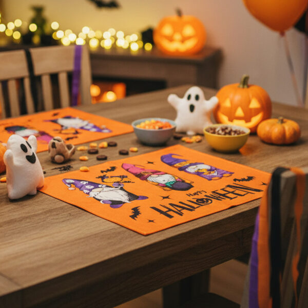 Halloween-i dekoráció – tányéralátét – manós – 46 x 32,5 cm  56597 Egyéb