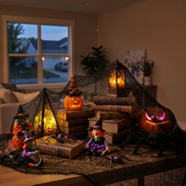 Halloween-i függöny – fekete, szövet – 76 x 228 cm  56606 Dekoráció