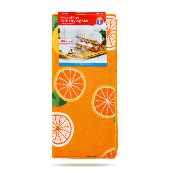 Mikroszálas edényszárító alátét – 38 x 51 cm – narancs mintás  57093C Egyéb