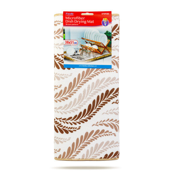 Mikroszálas edényszárító alátét – 38 x 51 cm – barna mintás  57093D Egyéb