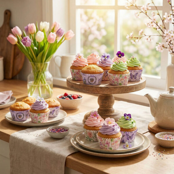 Muffin papír szett – húsvéti 100 db (25 x 4 szín) – 7 x 5 x 3,2 cm  57170A Egyéb