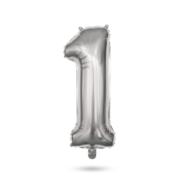 0-ás születésnapi szám fólia lufi – ezüst – 40″  58085-00 Egyéb