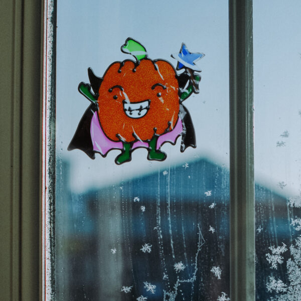 Halloween-i ablakdekor – madárijesztő tök  58107G Egyéb