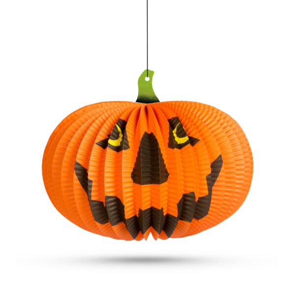 Halloween-i tökös lampion – macskával – akasztható – 26 cm  58137A Egyéb