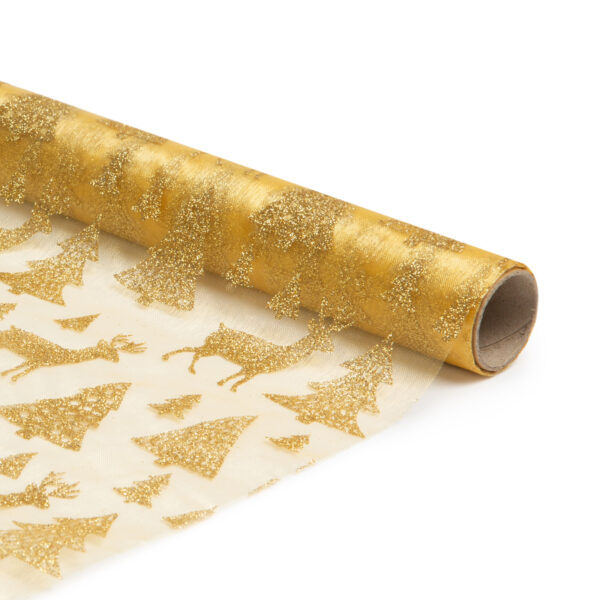 Karácsonyi asztalterítő futó – fehér / fehér – 180 x 28 cm – 3 féle  58200C Egyéb