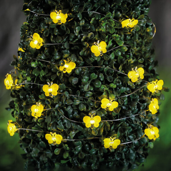 Szolár LED fényfüzér – szitakötő – 2,4 m – 25 LED – melegfehér  58220E Egyéb